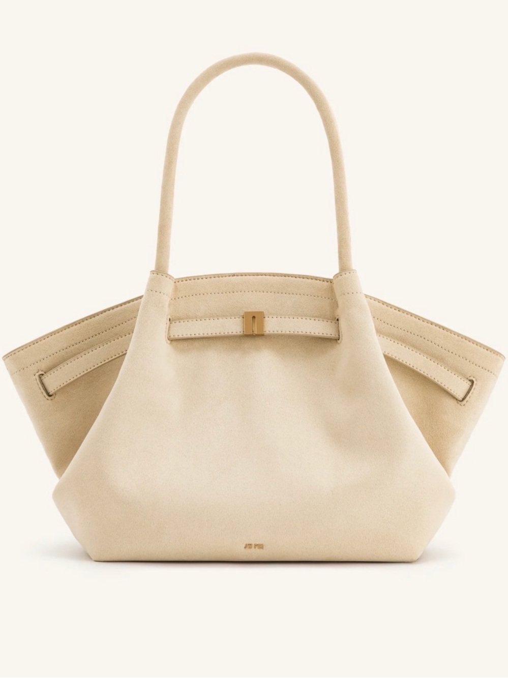 JW PEI Hana Medium Faux Suede Tote Bag - Off White